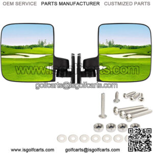 Golf Cart Folding Side View Mirrors For Club Car, Ezgo, Yamaha, Star Zone Carts