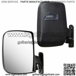 2pcs Golf Cart Side Mirrors Rear View Mirrors LED Fits Club Car Universal EZGO