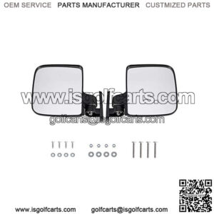 Golf Cart Side Mirror Universal Mount Rear View Fold-In For Club Car EZGO Yamaha