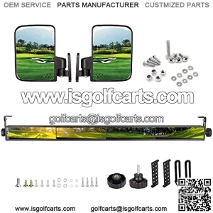 Golf Cart Mirror, Side Mirror and Rear View Mirror for Yamaha EZGO Club Car
