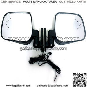 Golf Cart Universal Side Mirrors with Blinkers