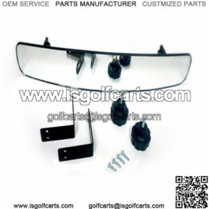 180 Degree Convex Mirror with Attachments for Golf Carts