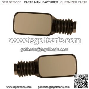 Set of 2 Golf Cart Sport Adjustable Side Mirrors For Club Car EZGO Yamaha