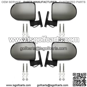 2PK Universal Golf Cart LED Turn Signal Indicators Lights Side Mirror Set