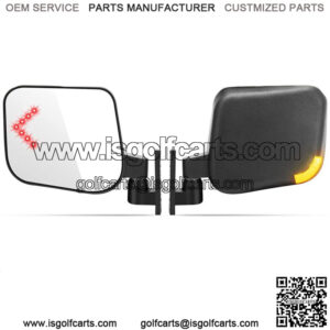 Golf Cart Side Rear View Mirrors W/ LED Turn Signal for EZGO Club Car YAMAHA