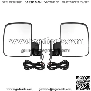 Golf Cart Side Mirrors w/ LED Turn Signal Light for Club Car DS EzGo TXT
