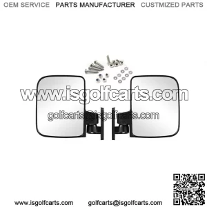 Golf Cart Side Mirrors Wide Rear View Mirror Kit For Club Car EZGO Yamaha Star