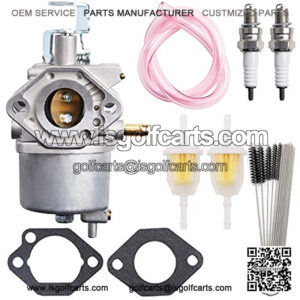 Tvent FE290 Carburetor with Fuel Filter Spark Plug Replacement for Golf Cart Club Car DS Precedent Turf Carryall FE290 Engines Carb 1018056-01 101805601 1019056-01 101905601 1016438