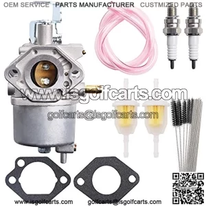 Tvent FE290 Carburetor with Fuel Filter Spark Plug Replacement for Golf Cart Club Car DS Precedent Turf Carryall FE290 Engines Carb 1018056-01 101805601 1019056-01 101905601 1016438
