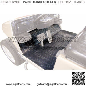 EZGO TXT Golf Cart Rubber Diamond Plate Black Floor Mat 2001.5 to 2009 1/2