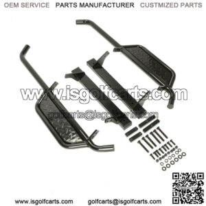 Pair Heavy Duty Nerf Bars Running Boards For EZGO TXT 1996-2021 Golf Cart
