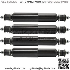 76418-01 EZGO TXT Golf Cart Front and Rear Shock Absorbers Replacement for 1994-Up Gas & Electric Models(4Pcs) (Black) (SA04-EZGO)