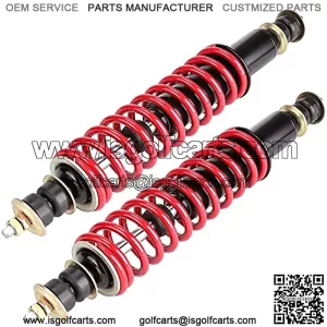Golf Cart Front Rear Shock Absorber Set Coil Over Heavy Duty Shock Absorber Bolt Fits EZGO Medalist/TXT 1994+ Newer Gas or Electric, Replaces Part 70928-G01 76418-G01 (2 Pack) (Red)