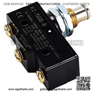 Golf Cart Brake Light Micro Switch for Club Car DS 1981-up and EZGO 1971-up, 3 Terminal Plunger# 1011439, 12374G1, 13141G1, 730, MS-011