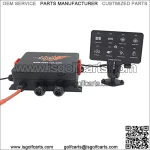 Rydonair Universal Rocker Style 4.2A Dual USB Charger Socket with Blue LED Digital Voltmeter Gauge for Rocker Switch Panel on Marine, Boat, Car, Golf Cart, UTV, ATV, etc