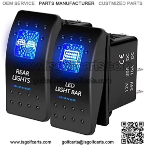 Switchtec 4.8 Amps Dual USB Rocker Switch Style Charger w/Red Voltmeter for Boats, RZR 900, RZR 1000, Ranger, Mobile Home, RV, Spyders, Maverick, SxS, Golf Cart, Off Road Vehicles, RV, Side by Sides