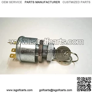 Ignition Key Switch (81+) Gas/Electric Golf Cart (with Lights) 4-Prong - 33639G01