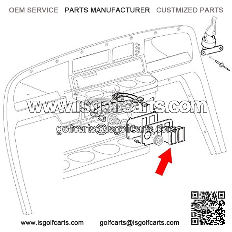 Golf Cart Forward Reverse Switch Assembly for TXT 2003-up PDS, FWD REV Rocker Button - Image 2