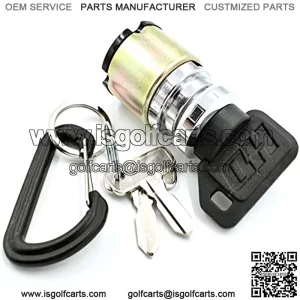 Switch Ignition Switch Replaces Club Car 1012531 Golf Cart 2 Terminal Electric Model 1984-1995 & Includes 3 Keys & Free Carabiner