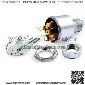 EZGO Ignition Switch and Key Kits for 1981-up Gas Electric Golf Cart - 4 Terminal with Lights OEM# 33639G01