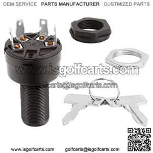 4-pin Ignition Key Switch for Club Car Precedent 2004-up Gas Golf Cart, Replace OEM 102515101