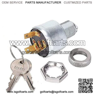 Golf Cart Key Switch for EZGO 33639G01, Ignition Switch for EZGO Golf Cart with Lights (Standard Key)