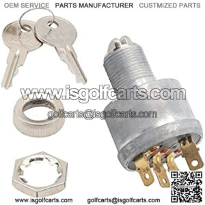 Ignition Switch and Starter Switch Key for EZGO TXT 1981-Up Golf Cart 33639-G01