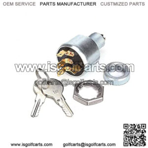 Golf Cart Uniquely Keyed Starter Ignition Switch Kit for EZGO, 4 Terminals, OEM# 33639-G01 33639G01, 33639-G03 33639G03