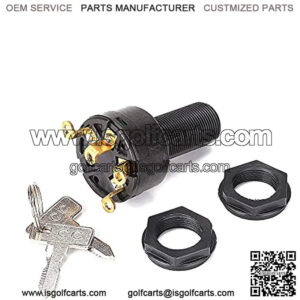 Club Car Ignition Switch, Golf Cart Key Switch Starter Switch for Club Car DS 1996-Up Gas Golf Cart 101826301 1012505