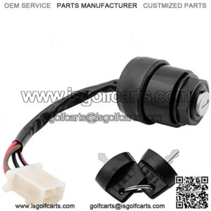 Ignition Key Switch 4 Pins for Yamaha G14 Gas/Electric Golf Cart - Replaces #JN3-82510-00-00
