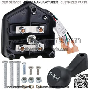 Golf Cart 48 Volt Forward Reverse Switch Assembly, Handle, screws and nuts kit, Heavy Duty Forward and Reverse Switch, Fits Club Car DS Electric 1996 and Newer 48V, Replaces Club Car 101753005