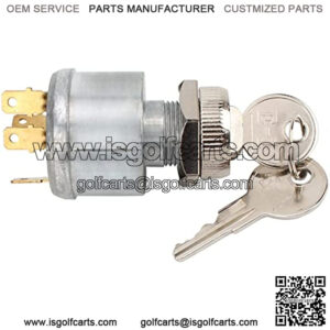 33639G01 Golf Cart Ignition Starter Switch Fits for Ezgo TXT Golf Cart with 2Pcs Key