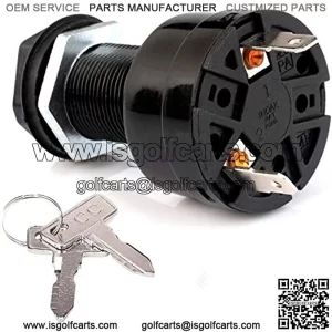 Switch Starter Ignition Key Switch for Club Car Precedent Golf Cart 1025086-01
