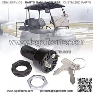 Golf Cart Ignition Switch Key for Club Car Precedent Electric 2004-UP with 2-PIN 2 Keys 102508601