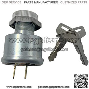 17421G1 Ignition Switch fIts E-Z-GO EZGO Golf Cars 2 Prong 4 Key Free Terminals Carabiner