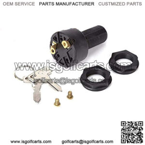 Golf Cart Ignition Key Switch for Club Car DS 1996-Up, Golf Cart Starter Switch for Electric Golf Cart OEM #101826201 36/48 Volts
