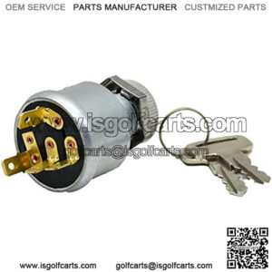 Key Ignition Switch 33639-G01 33639G01 33639G03 Replacement for EZGO Key Starter 4 Terminal 81+ Gas Electric