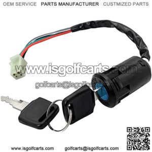 Ignition Switch with Key 4 Wire for TaoTao Buyang Coolsport Kazuma Sunl Coolster 50cc 70cc 90cc 110cc 125cc 150cc 200cc 250cc Quad Super Pocket Dirt Bike ATV & Scooters