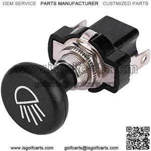 Push Light Switch, 12V Car Headlight Push Pull Light Switch for Golf Cart EZGO Club Car Yamaha