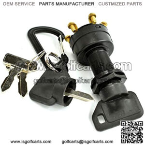 Starter Ignition Key Switch Replaces Club Car 1996-2002 Turf, Carryall I & II DS, XRT, w/ 4 Keys, Clubcar