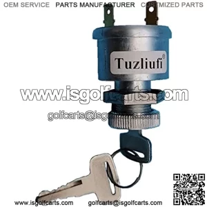 Ignition Key Switch & Keys Compatible with EZGO 17421G1 1981 & Up Universal Gas-Electric 2 Terminals ON Off Golf Cars UTV New Z521