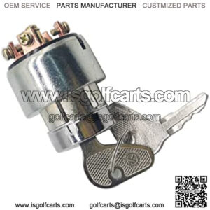 Ignition Starter Switch with 4 Position??PRE/Off/ON/ST) 6 Connection termials (AC/OFF/ST/G1/G2/BAT) with 2 Keys Replacement for Tractor