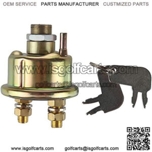 7N0718 7H7290 Caterpillar Battery Disconnect Master Power Starter Switch with 2 Position 2 Stud 2 Keys for Excavators, Dump Trucks and Other Heavy Equipment