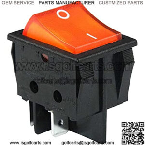 Boat Rocker Switch Canal R Series R210-C5L-BO Orange Illuminated ON/Off 20A 16A Double Pole DPST 4 Pins 2 Position Toggle Replaces for Hongju R Series Defond DRH 2415 3 SCI R13-69 Durable