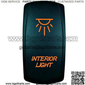5 Pin Laser Automotive Rocker Switches On/Off LED Light 12V 20A - Interior Accessories for Car, Truck, UTV, ATV, Utility and Off-Road Vehicles (Interior Lights, Orange)