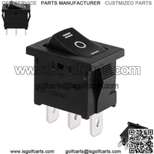 SPDT 3P 3 Position On-Off-On Toggle Wiring Boat Rocker Switch Black AC 125V/12A 250V/10A