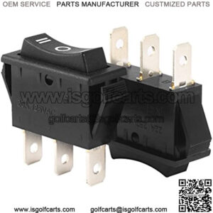 5Pcs AC 20A/125V 22A/250V SPDT 3 Terminal 3 Position On-Off-On Switch Boat Rocker Switches Black