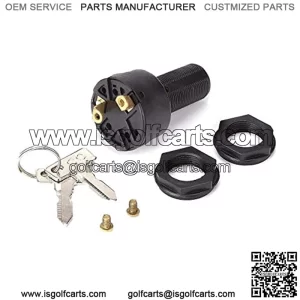 Golf Cart Ignition Key Switch for Club Car DS 1996-Up, Golf Cart Starter Switch for Electric Golf Cart OEM #101826201 36/48 Volts