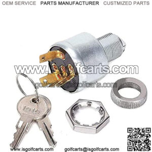 Golf Cart Key Switch for EZGO 33639G01, Ignition Switch for EZGO Golf Cart with Lights (Standard Key)