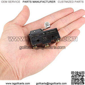 Golf Cart Accelerator Micro Switch,3 Terminal Micro Switch with Roller for EZGO (Gas 1983-1994) TXT Marathon Golf Carts,relpace OEM:10606G1, 10606G2, 17928G1, 31535G1